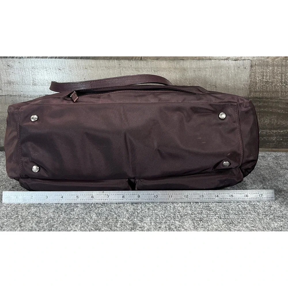 TUMI Travel Tote Luggage Handbag Duffel Nylon Overnight Bag Weekender Plum